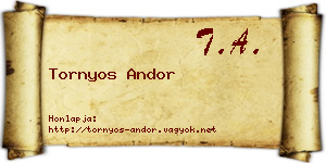 Tornyos Andor névjegykártya